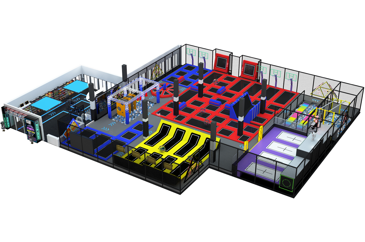 كازاخستان كبيرة منتزه الترامبولين الداخلي