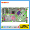 ملعب داخلي للأطفال على طراز Space Style Green مع ترامبولين للأطفال